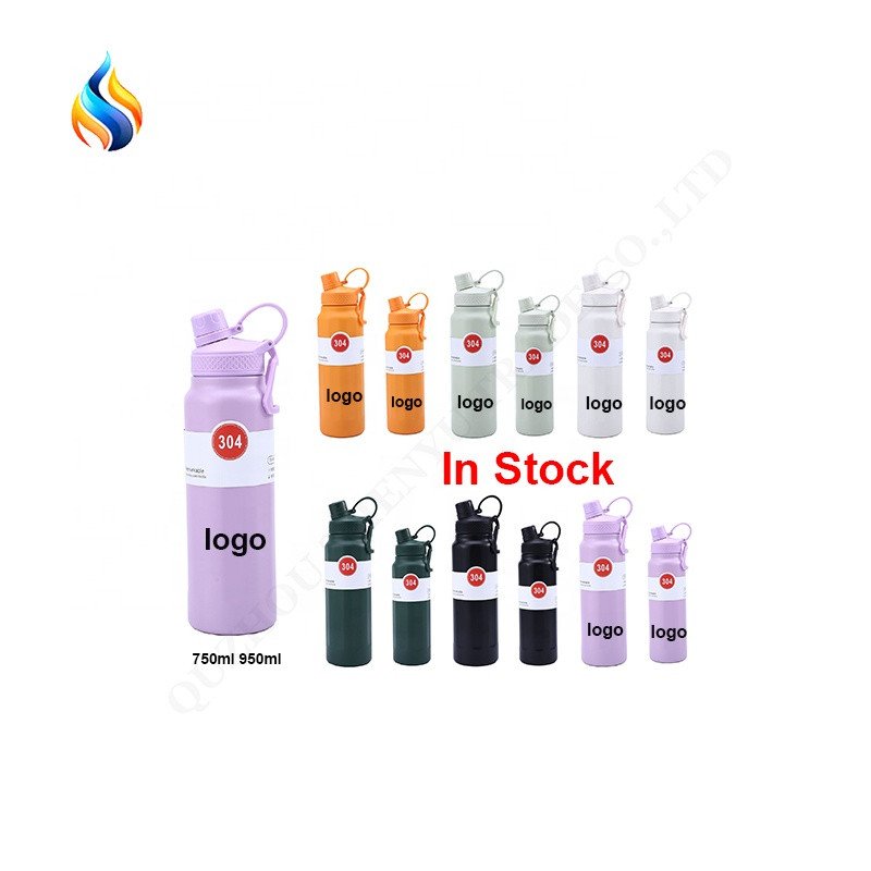 ZY RTS Stainless Steel Insulated Water Bottle 750/950ml Double Wall Design Style for Camping