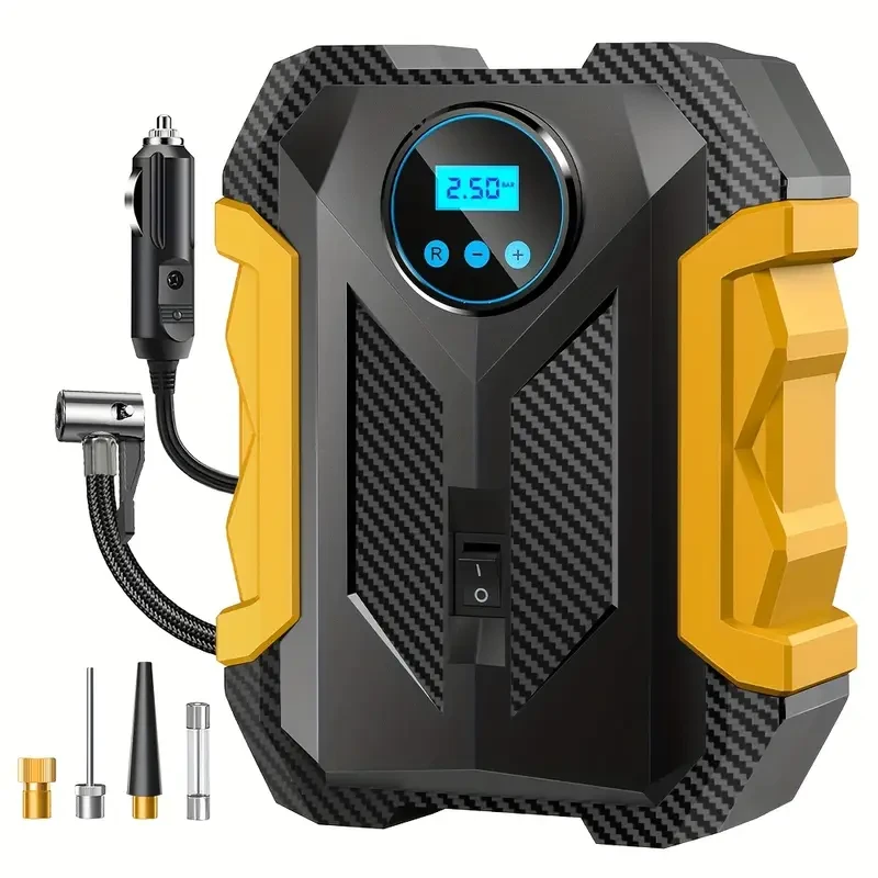 CaRSun Portable Digital Tire Inflator 150PSI Air Compressor Pump with LED Light for Cars, Motorcycles