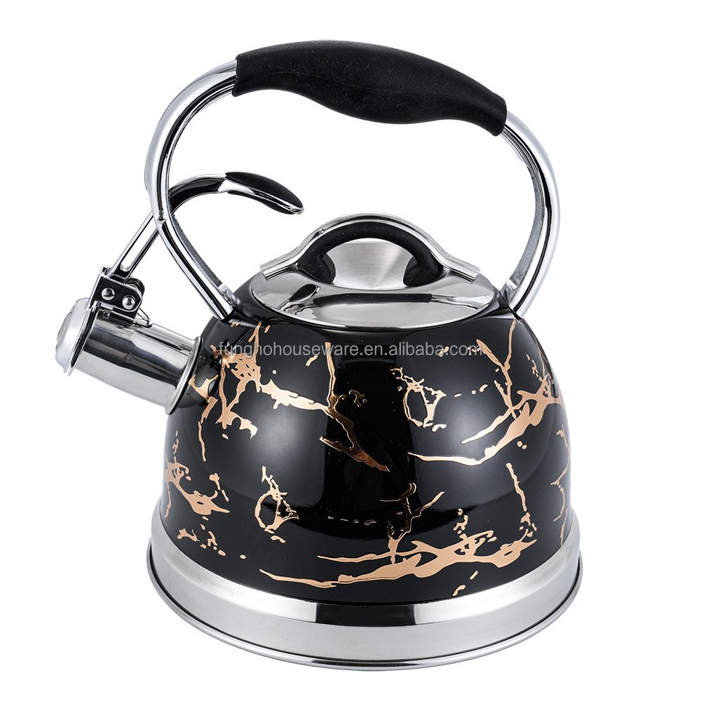 Whistling Kettle 2.5L Stainless Steel Whistle Tea Kettle Water Bottle Tea Pot Kitchenware for Gas Stove Induction Cooker