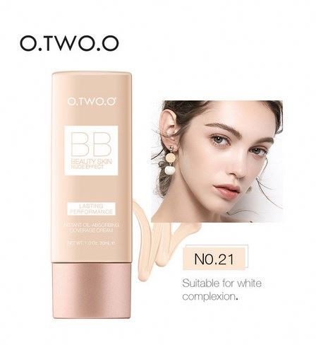 O.TWO.O BB White Natural Whitening Cream Waterproof Makeup Base Liquid Foundation Professional Cosmetics