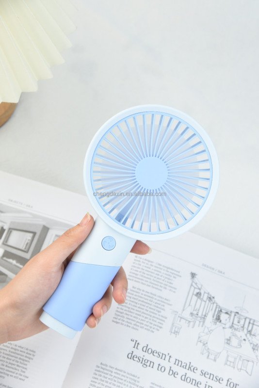 3 Speed Macaron Color Hangable Mini Handheld Pocket Portable Fan Electric Battery Fan Desktop Personal Applicable Outdoor