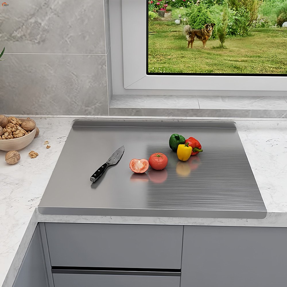XR Customize Extra Large Dual-Sided 304 SS Cutting Board Thickened Non-Slip Kneading Dough Baking Panel Kitchen Chopping Boards