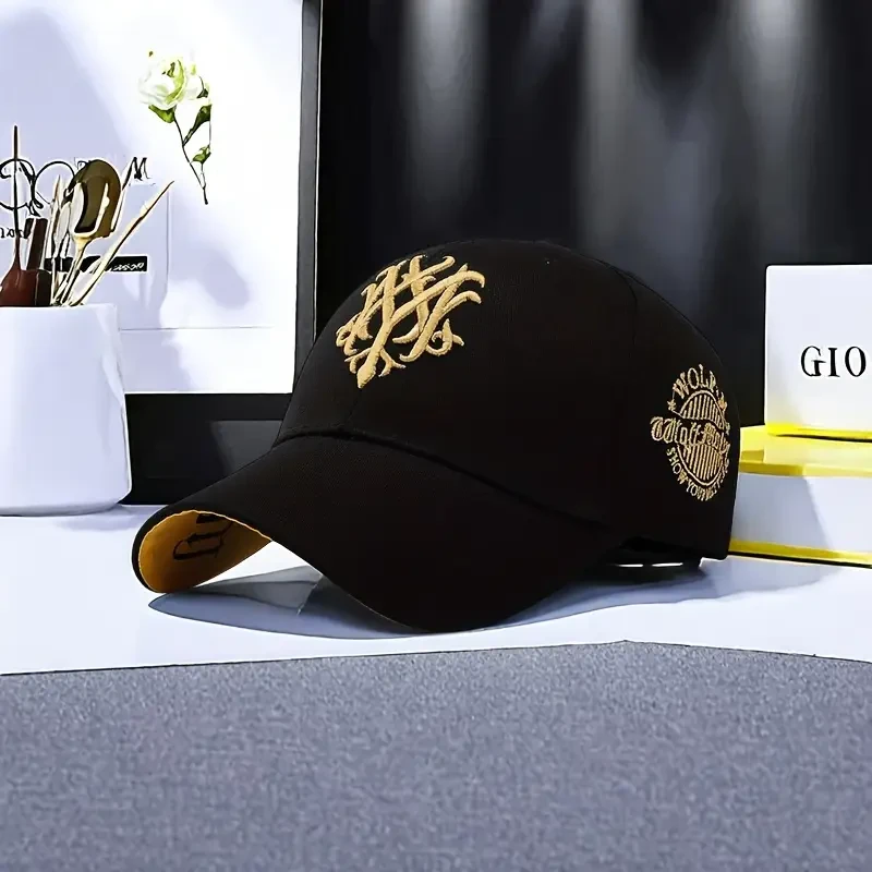 1pc Unisex Baseball Cap with "M" Design, Adjustable Metal Buckle Closure