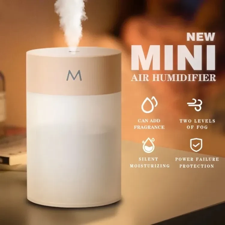 300ml Mini Air Humidifier Portable Ultrasonic Aroma Oil Diffuser