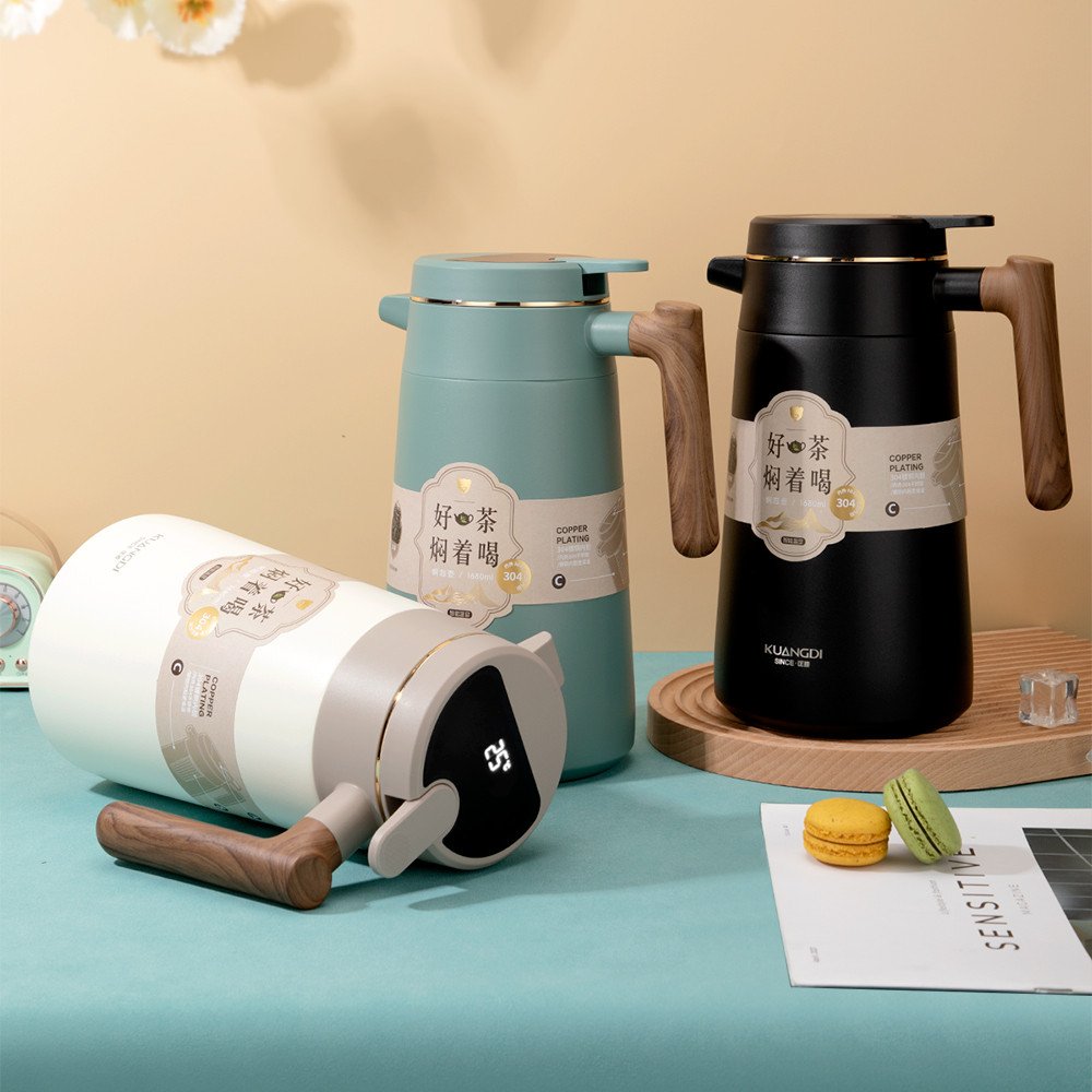 New Design Temperature Display Double Wall Vacuum Insulated Stainless Steel Flask Coffee Pot