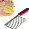 Potato French Fries Cutter Wavy Crinkle Knife Stainless Steel Serrated Blade Slicing Vegetable Fruit Slicer Kitchen Tool
