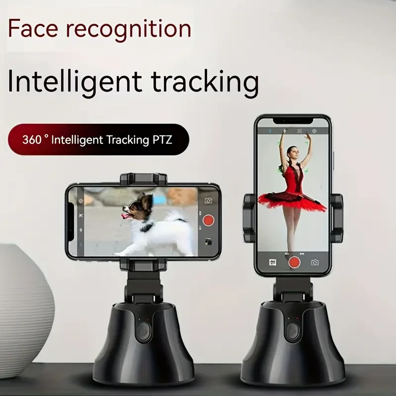 AI Smart 360° Rotating Selfie Stick with Intelligent Face Tracking - Ideal for Live Streaming and Photography