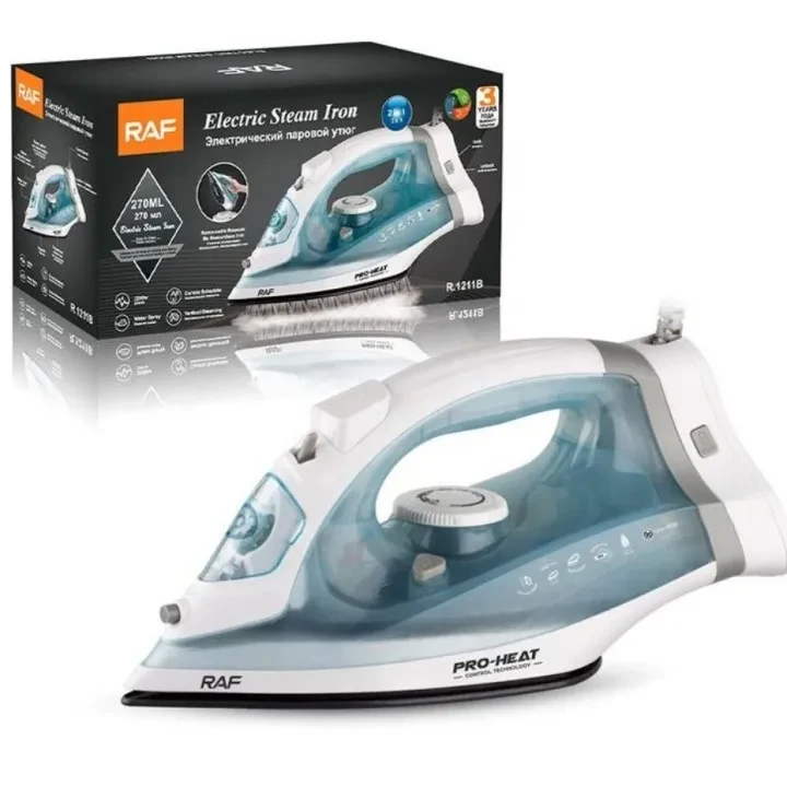 RAF R.1210 / 1211 Cordless Corded Electric Steam Iron Full Size 2400 watts Ceramic Soleplate