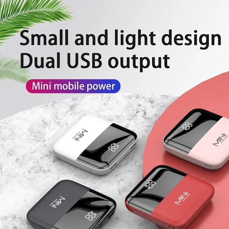 10000mAh Portable Mini Power Bank PowerBank External Battery Charger for iPhone 15 14 13 Pro Xiaomi Samsung Huawei Fast Charging