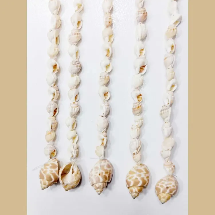 Pack of 12 strings Beautifull Sea Shell Decoration Curtain, White shell Complete one door set