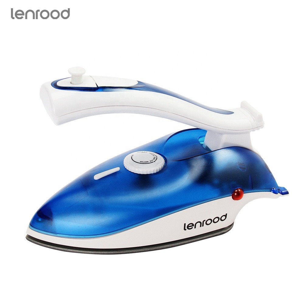 Lenrood New LR-368 Travel Dual Voltage Folding Handle Mini Steam Iron with Ceramic Plate Professional High Pressure