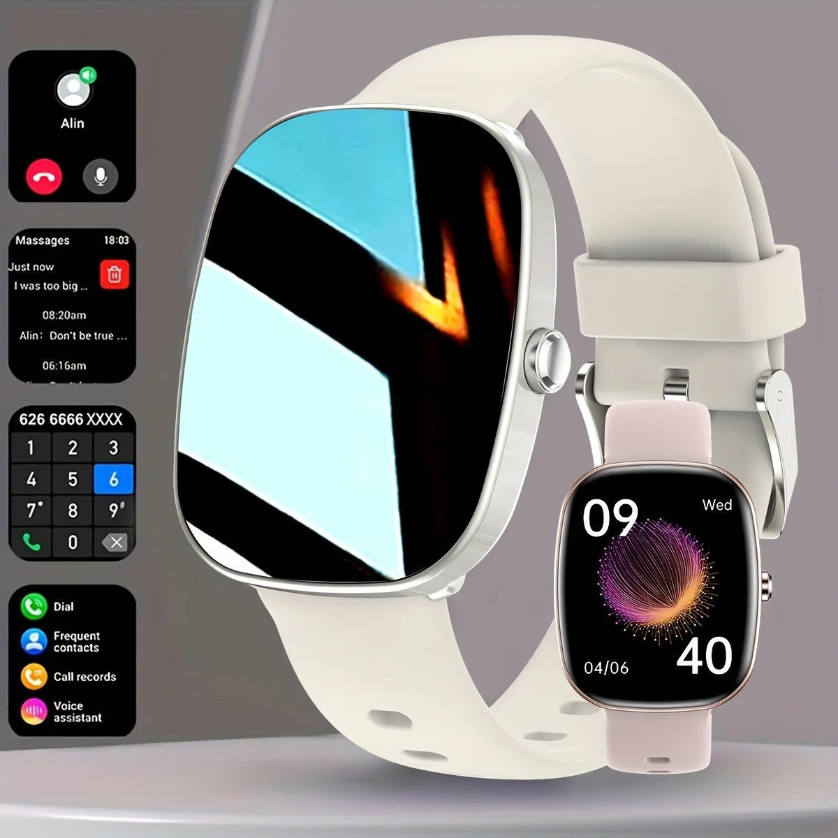 LIGE 1.83 inch HD Screen Smart Watch Men Waterproof Bluetooth Call Health Monitoring Sport Fitness Wine Barrels Shape Smartwatch