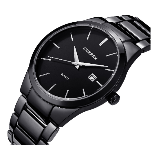 Brave Light 8106 Luxury Classic Fashion Business Men Watches Display Date Quartz Watch Stainless Steel Wristwatch