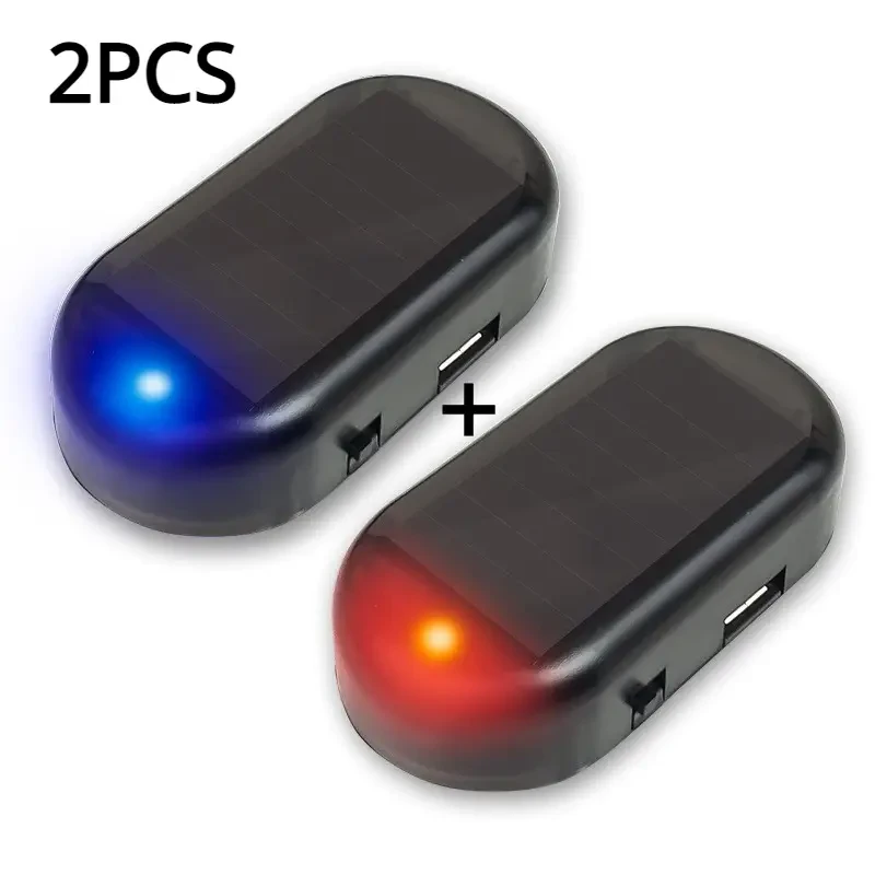 1PS/2PS Solar Anti-Theft Light Simulation Indicator Light Decorative LED Sensor Light for Car Interior