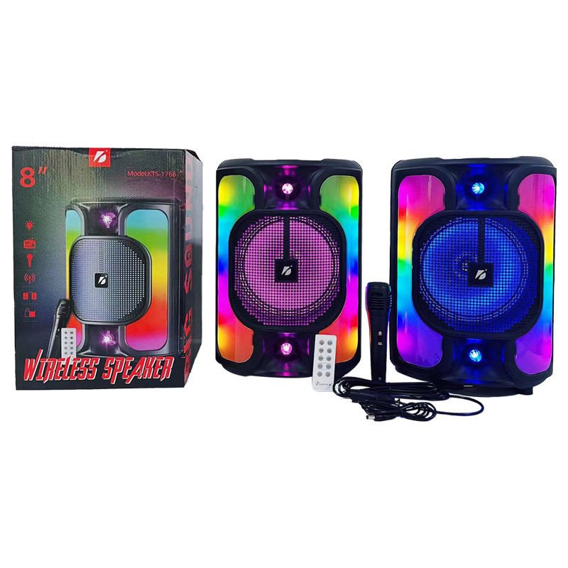 KTS-1766 Outdoor Boombox Beach Rechargeable Home Theater Wireless Am Fm Audio Sound Speaker Portable Radio With Mic Speaker