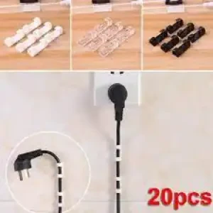 20Pcs Self Adhesive Cable Clips Organizer Desk Mouse Cable Wire Holder Wire Organizer Cable Clip