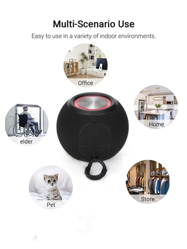 TG337 BlueTooth Speaker Wireless Colorful Lamp Fabric USB TF Aux Subwoofer Outdoor Portable Mini Speaker