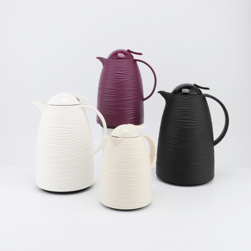 Arabic Dallah New Arrival Plastic Body Pink Glass Refill Vacuum Flask High Quality Insulated Thermos Flask Kettle Coffee Pot