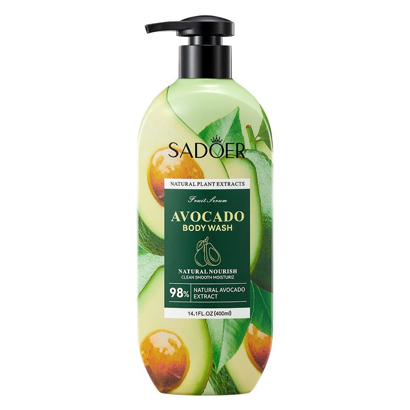 Pure natural 98% Avocado Organic body wash Gentle cleaning Exfoliating and moisturizing skin care Perfume whitening shower gel