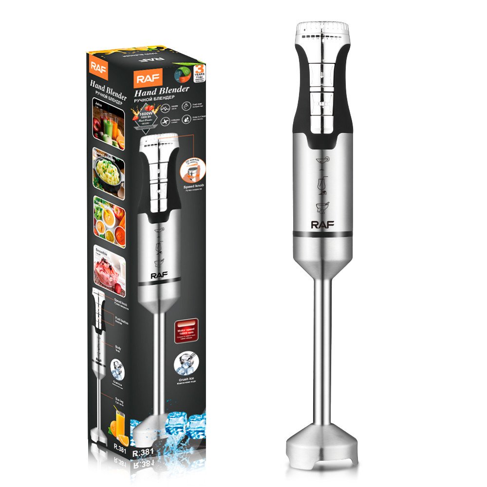 RAF Quality 20 Speeds Copper Motor Electric Hand Held Mixer Stick Immersion Blender Hand Blender