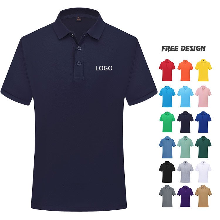 Wholesale High Quality Blank Golf Polo T-shirt Customized Embroidered Logo Unisex Plain Cotton Business Custom Men's Polo Shirts
