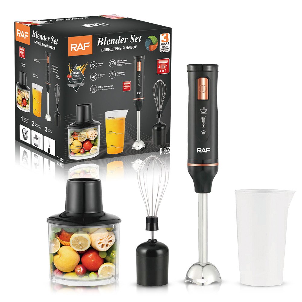 RAF high quality blender set electric 400w infinite speed regulation fast start 4 blade 700ml blender jar 4 in 1