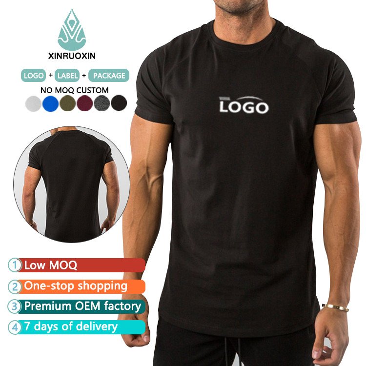 Custom Design Your Own Workout Clothing Cotton T Shirt for Men Blank T Shirt Printing Fitness Quick Dry Sports T Shirts