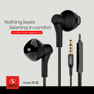 Comfortable Stereo In-ear Earphones with Mic – S12