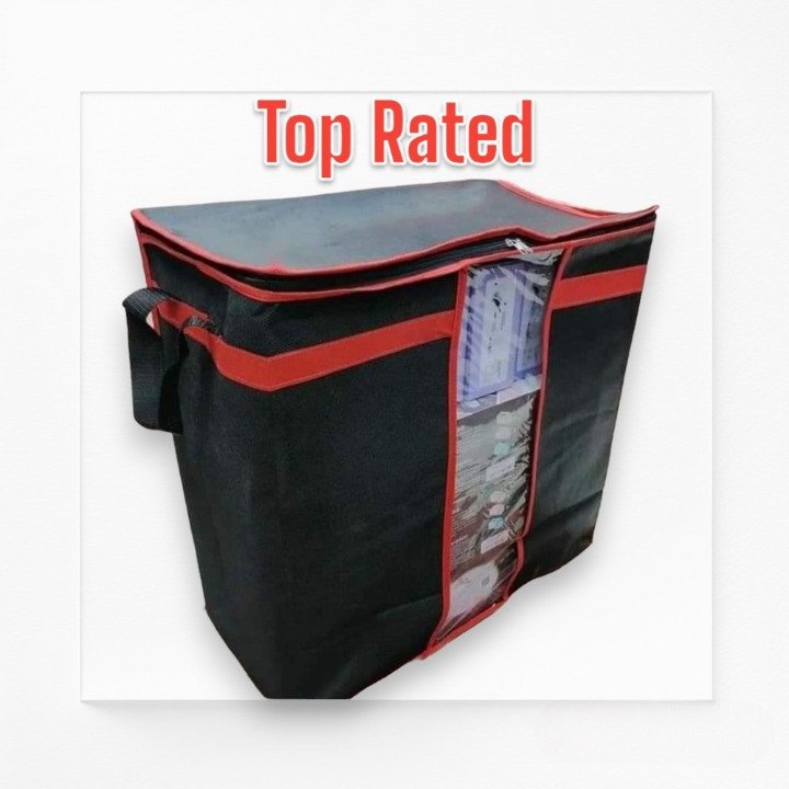 Black Storage Bag Red pati