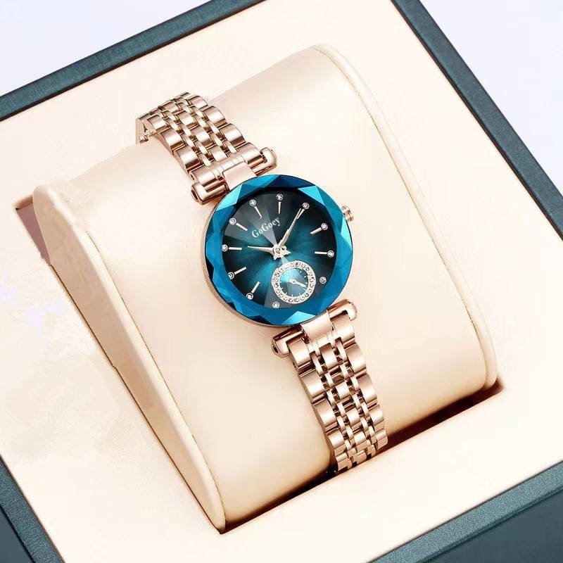 GOGOEY-01 New Fashion Women's Watch Women's Student Steel Band Leisure Sports Quartz Watch