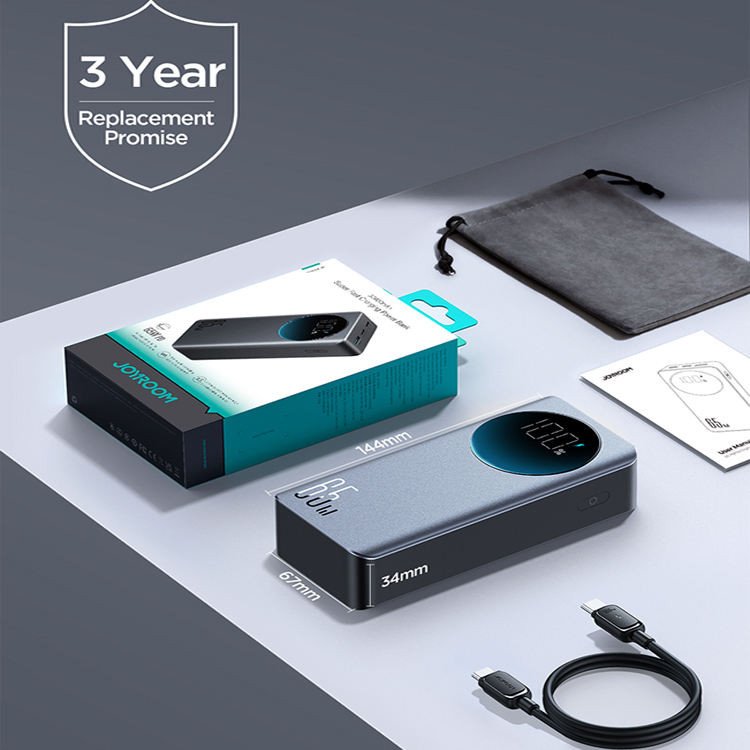 Joyroom 65w Supports PD3.0 High Capacity 65W 30000 Powerbank 65W for Laptop