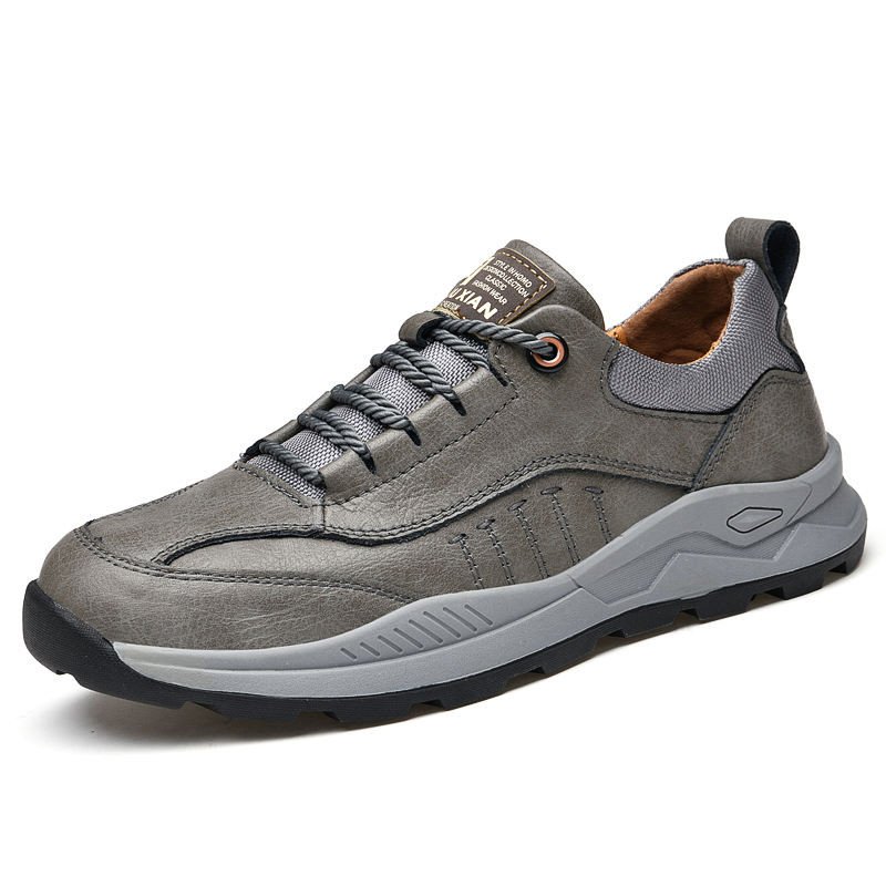 New Wholesale High Quality Work Boots for Men Genuine Leather Waterproof 2024 Lace-up Casual Fashion Shoes Real Cow Cheap