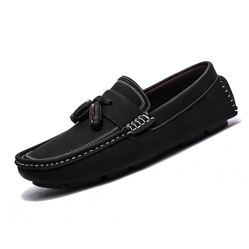 Men's Loafers Driving Shoes Moccasin Gommino Penny Loafer Flats Leather Low-top Slip on Tassels Fringe Leisure Light Weight Flat