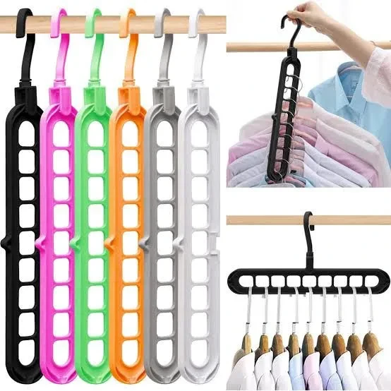 space saving 9 hole hanger, cloth organizer