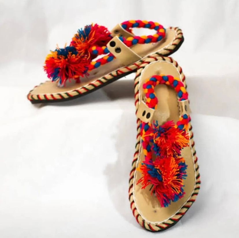 female handmade Balochi sandals