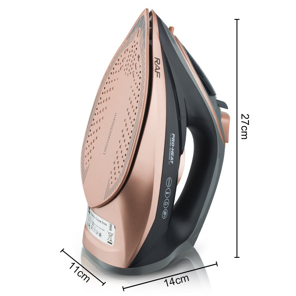 RAF Top Selling Electric Pressing Iron Steam Hand Clothing Ironing Machine Steam Iron with Anti Drip and Water Tank for Home