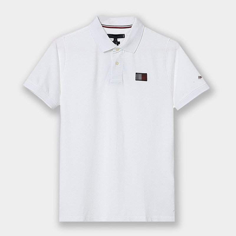 MUTIAN Summer Tom Polo Shirt Men Casual Pure Cotton Short Sleeve T-Shirt Solid Color Embroidered Flap Collar Polo Shirt #TM-003
