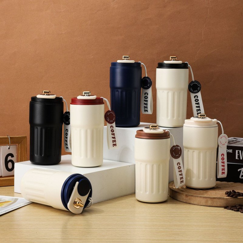 New Fashion Style 316 Stainless Steel Coffee Cup Insulated Travel Water Tumbler Coffee Mug with Temperature Display Lid