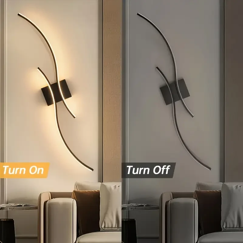 Modern LED Wall Sconce with Dimmable Light Feature, Glass Material, for Living Room, Dining Room, Office, Bedroom - Semi Flush Mount, Detachable Fixture, Hardwired