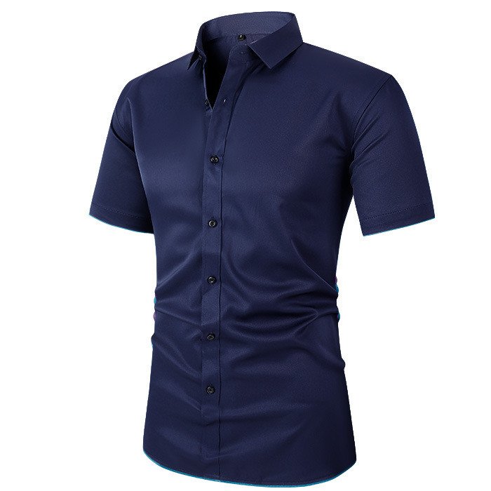 Custom Blank Logo Formal Short Sleeve Men's Business Polos Shirt Casual Short Sleeve
