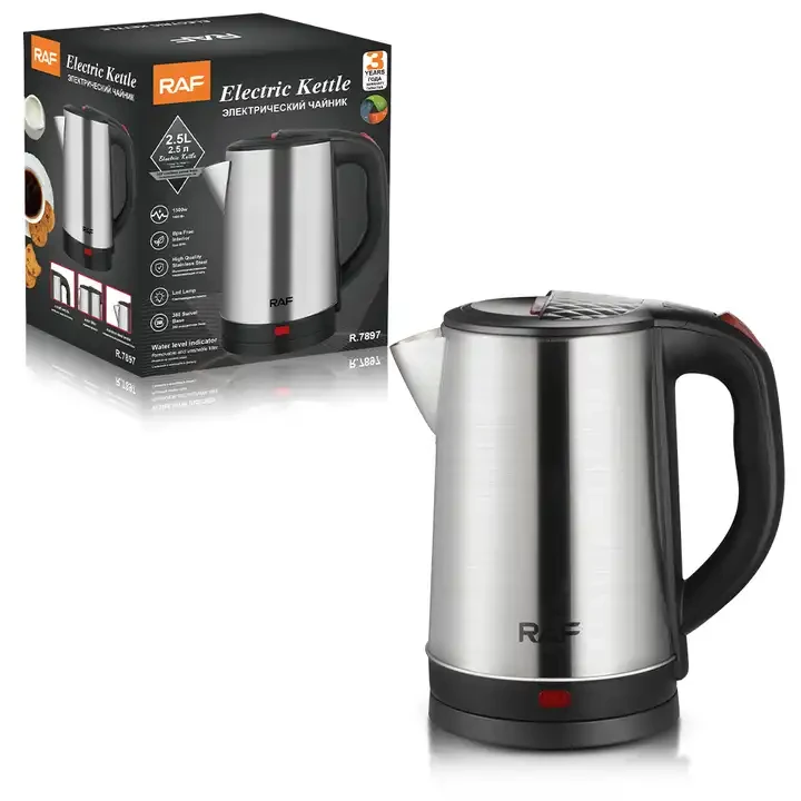 Portable kitchen appliance 2.5L design cordless stainless steel electric kettle