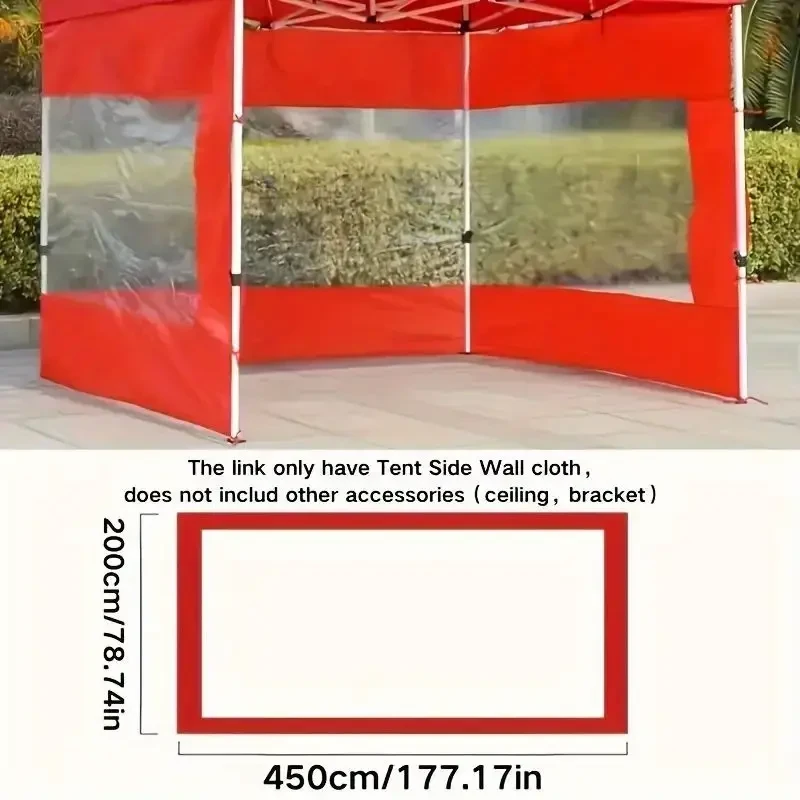 Red 10-Person Outdoor Tent with Semi-Transparent Design - 4-Level Windproof, 3000mm Waterproof Oxford Fabric, 300T Density for Couples