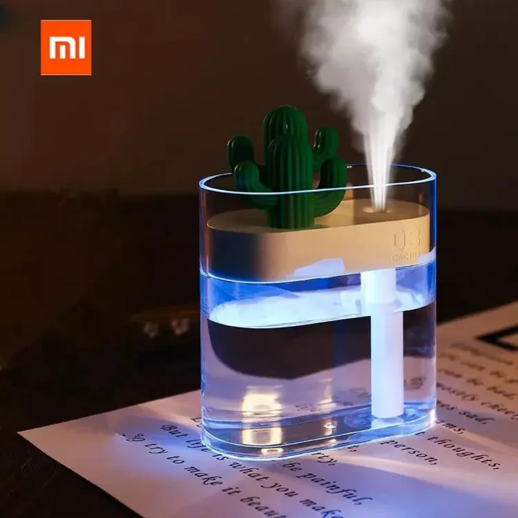 Xiaomi Mijia 319 Cactus Clear Cactus Air Humidifier 160ml Color Light USB Air Purifier Anion Mist Maker Air Humidifier