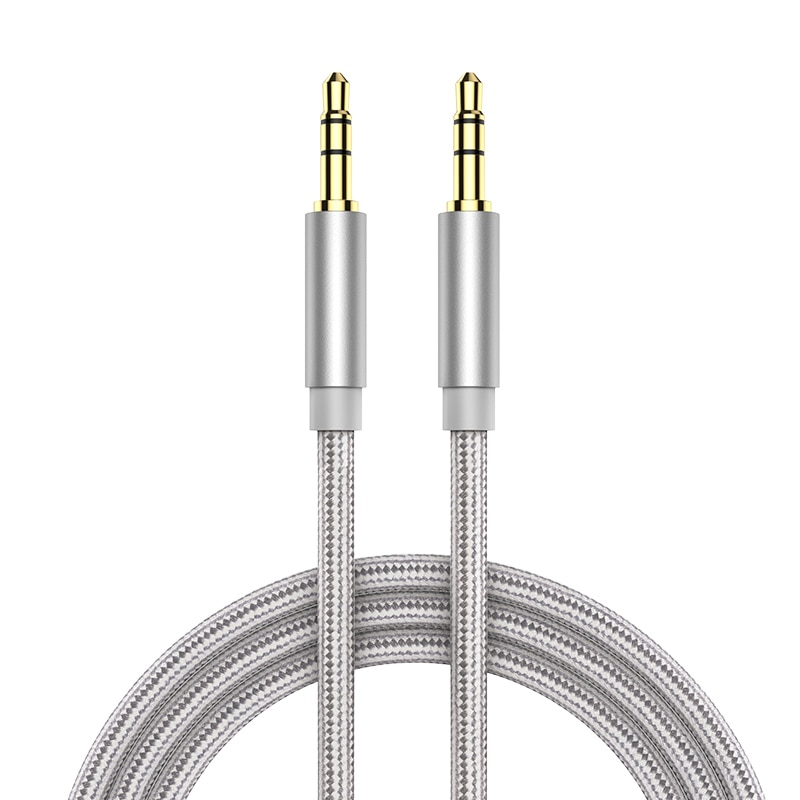 Exact 1 And 2 Meter 3.5mm AUX Cable Spring highly Durable, Male to Male For Speakers/Headphones/Deck/Car Connection from mobile to Amplifiers