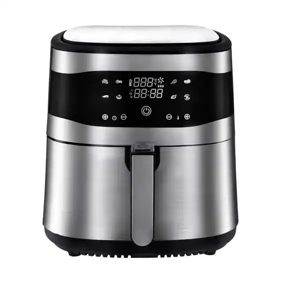 New 6L Digital Customizable Stainless steel 8 Presets 1800W Electric Hot Power Air Fryer Oven