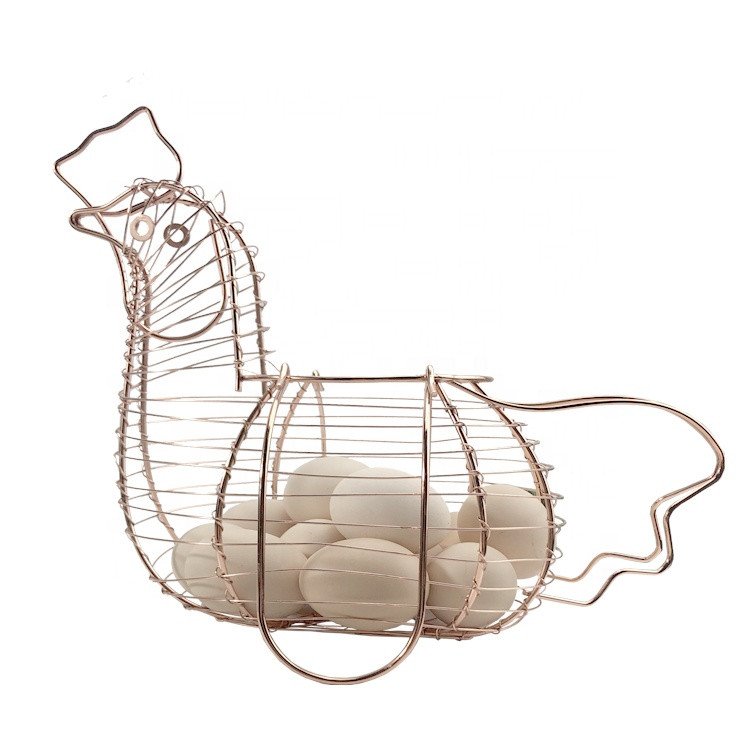 China Manufacturer Chrome Plated Chicken Wire Egg Storage Baskets