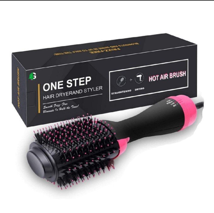 Hair & Blow Dryer Brush in One, Professional Hot Air Brush 3 in 1 One Step Hair Dryer and Styler Volumizer with Negative Ion for Drying, Tools Blow Dryer, Straightening, Curling, Salon for All Hair Ty