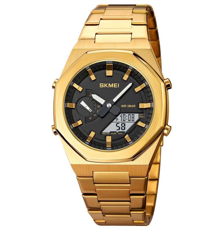 Angular Shape Ga2100 Multifunction Sports Watch g Series Shock Style Silicone Bracelet Transparent Double Display Men Watches