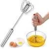 Egg Beater | Stainless Steel Spring Egg Beater | Whisker, Coffee Whisker, Hand Push Beater