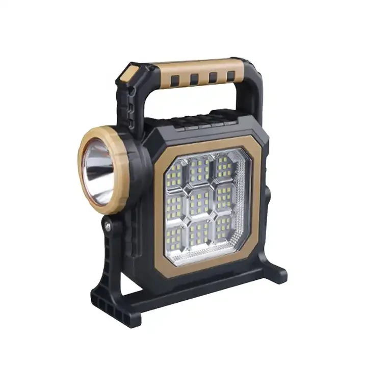 Outdoor multifunctional emergency light solar powered rechargeable camping light portable work light